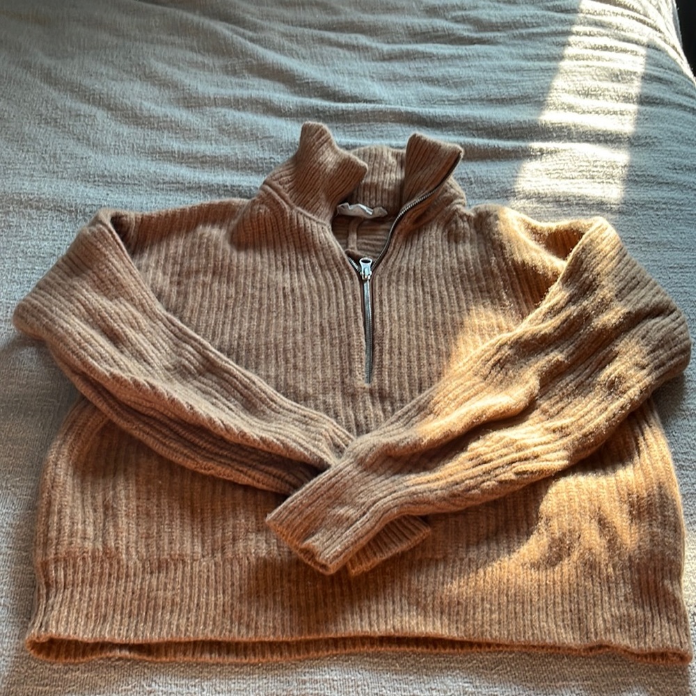 Everlane half zip wool sweater